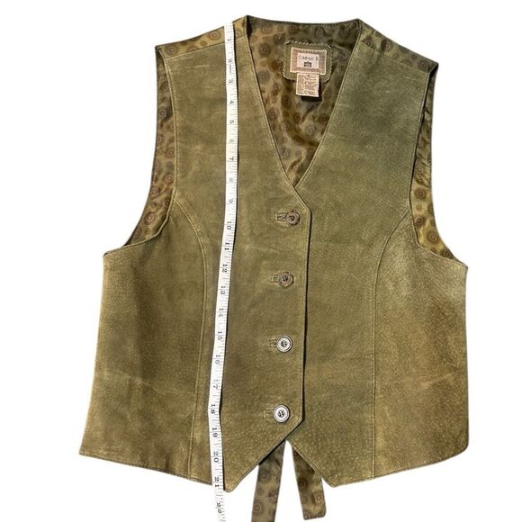 Vintage 90s Company B Genuine Leather Vest Size 8 - Picture 10 of 11